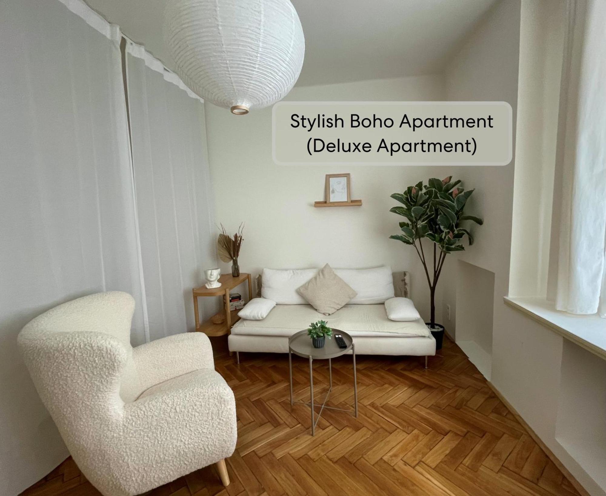 Urban Retreat I Modern Boho Apartments In Lovely Letna District - 10 Minutes From Old Town Praha Bagian luar foto
